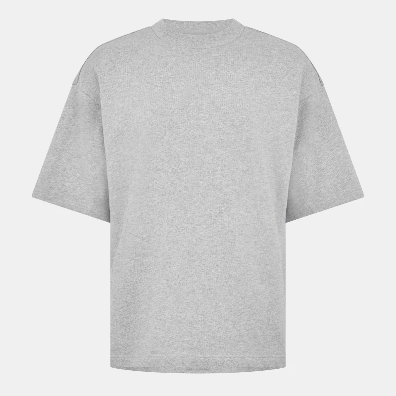 Image of Calvin Klein Mens SSLogo T-Shirt Grey Heather male S