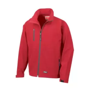 image of Result Mens 2 Layer Base Softshell Breathable Wind Resistant Jacket (XL) (Red)