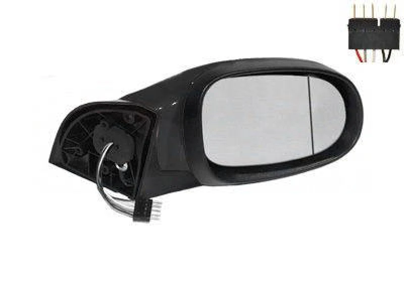 Image of VAN WEZEL 3014808 Wing mirror * HAGUS * Right, black, Heatable Outside Mirror (50)