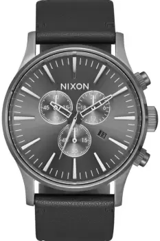 Image of Nixon Sentry Chrono Leather Watch A405-680