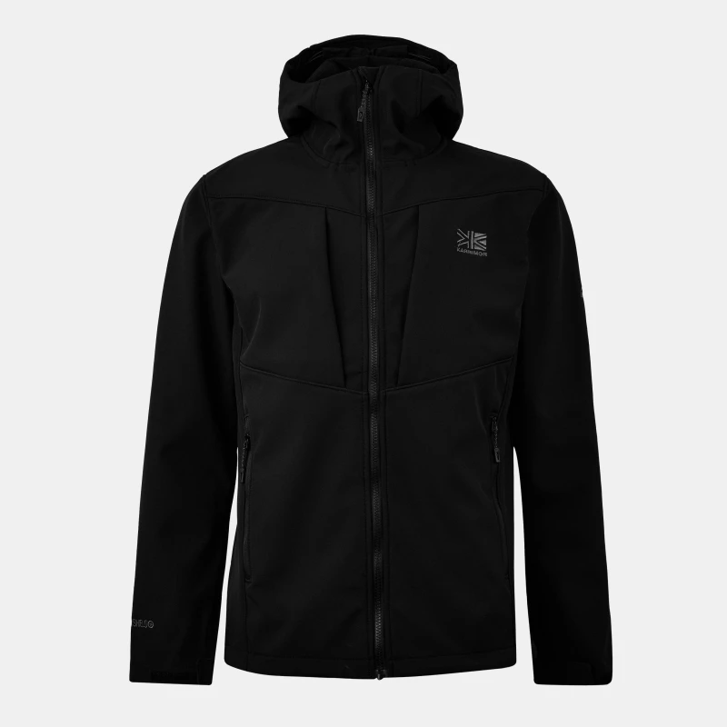 Image of Karrimor Mens Alpiniste Water Resistant Windproof Long Sleeve Softshell Jacket Black male S
