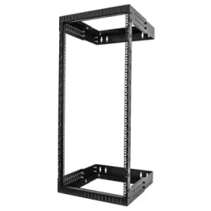 image of StarTech.com 24U 19" Wall Mount Network Rack - Adjustable Depth 12-20" 2 Post Open Frame Server Room Rack for AV/Data/ IT Communication/Computer Equip