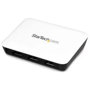 Image of StarTech USB 3.0 to Gigabit Ethernet NIC Network Adapter with 3 Port Hub White
