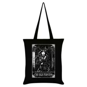 image of Deadly Tarot The High Priestess Tote Bag (One Size) (Black/White)