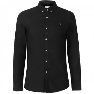 Image of Farah Vintage Oxford Long Sleeve Shirt - Black