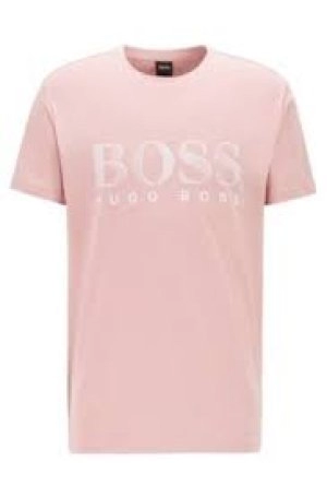 image of Hugo Boss UV Protection Beach T-Shirt Pink Size L Men