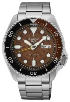 Image of Seiko SRPJ47K1 5 Sports SKX aSkeleton Stylea Brown Dial Watch