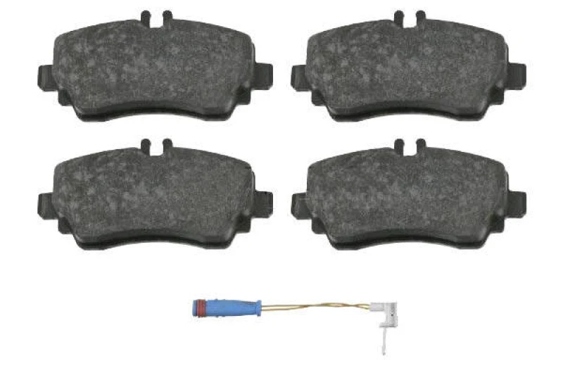 Image of SWAG 10 91 6439 Brake pad set Front Axle, incl. wear warning contact, with fastening material Brake Pad Set,disc brake (402)