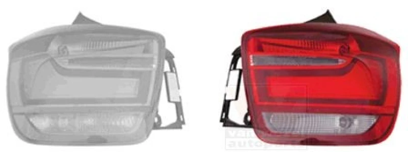 Image of VAN WEZEL 0633924 Rear light with bulb holder, Right Combination Rearlight (391)