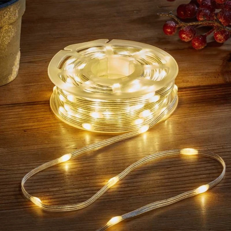 Image of 75m Light up Christmas Two Tone String Lights with 1000 Warm White & Cool White LEDs