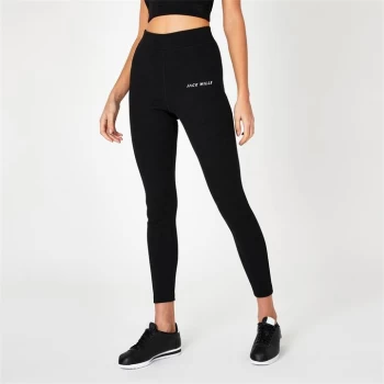 image of Jack Wills Active Seamless Ribbed High Waisted Leggings - Black