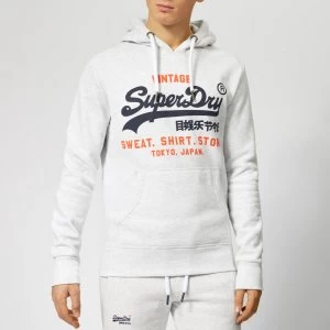 Image of Superdry Mens Sweatshirt Shop Duo Hoody - Ice Marl - M