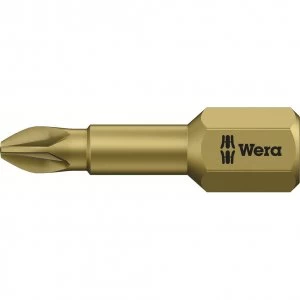 image of Wera Torsion Extra Hard Pozi Screwdriver Bits PZ1 25mm Pack of 10