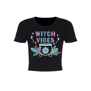 Image of Grindstore Womens/Ladies Witch Vibes Crop Top (XL) (Black)