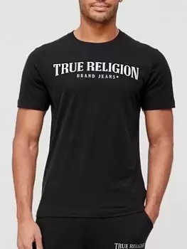 image of True Religion Reflective Arch Logo T-Shirt - Black