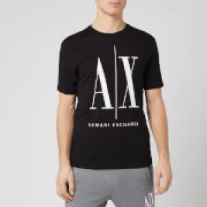 Image of Armani Exchange AX Large Logo T-Shirt Black Size M Men