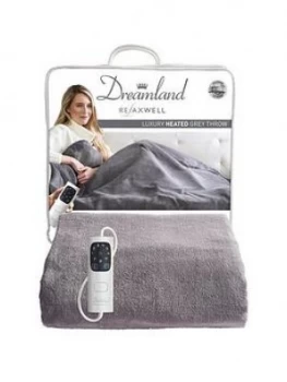 image of Dreamland Dreamland Relaxwell Luxury Grey Heated Throw