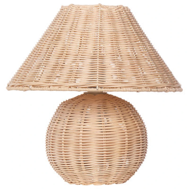 Image of Beliani Table Lamp Cinder Rattan Natural