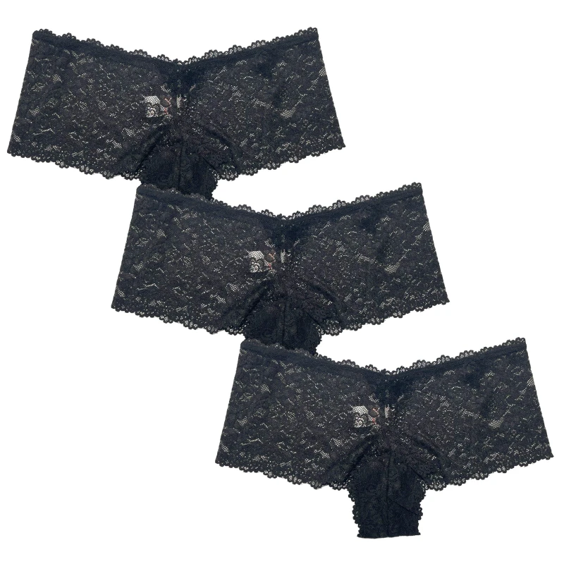 Image of Be You You 3 pack Lace Short Brief - Black 14