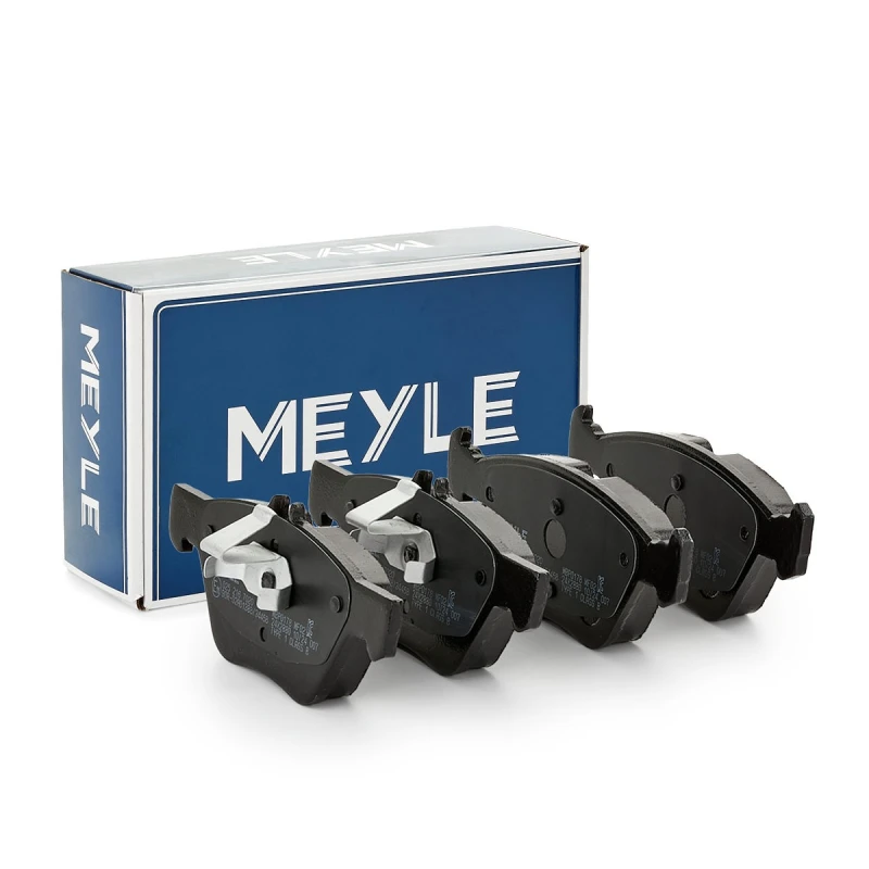 Image of MEYLE 025 216 7020 Brake pad set Front Axle, prepared for wear warning indicator, Original Quality, with anti-squeak plate Brake Pad Set,disc brake (