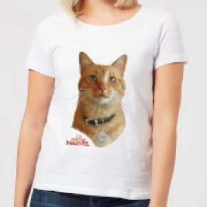 Image of Captain Marvel Goose Womens T-Shirt - White