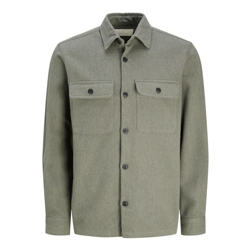 Image of Jack and Jones Mens JJ Structured Overshirt Cypress male S