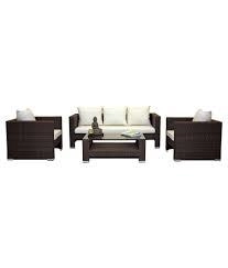 image of Amir Royalcraft Berlin 5 Seater Sofa Set Brown - Garden & Outdoor