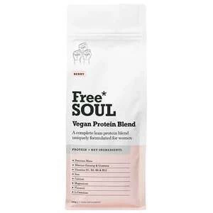 image of Free Soul Vegan Protein Blend Berry Flavour 600g