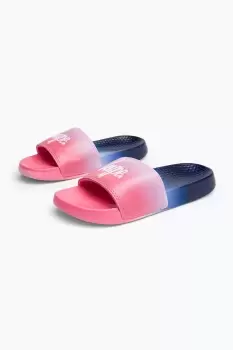 Image of HYPE KIDS UNISEX MULTI DARK BERRY FADE SCRIPT SLIDERS