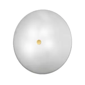 Image of Centro Designer Glass Simple Flush Ceiling Light Polished Gold, 4x E27