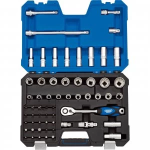 Image of Draper Expert 60 Piece 1/2" Drive Bi Hex Multi Drive Socket Set Metric 1/2"