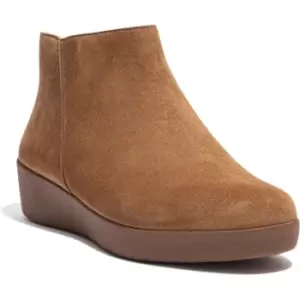 Image of Fit Flop Womens Sumi Suede Leather Zip Ankle Boots UK Size 4 (EU 37)
