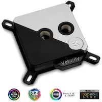 Image of EK Water Blocks EK-Quantum Velocity Strike D-RGB CPU Water Block - Matte Black + Silver