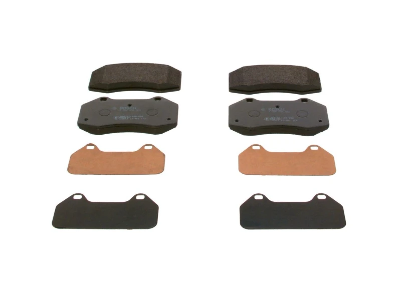 Image of Bosch 0 986 494 551 Brake pad set with anti-squeak plate Low-Metallic Brake Pad Set,disc brake (402)