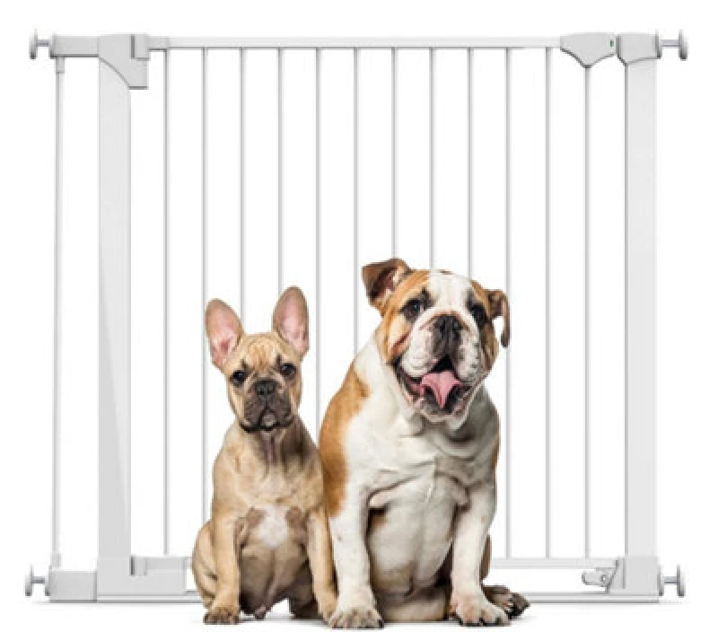 Image of Bettacare Safestep Dog Gate, White, 103Cm - 110Cm, Extra Low Walkthough, 81Cm Extra Wide Doorway, Extra Wide Pet Gate