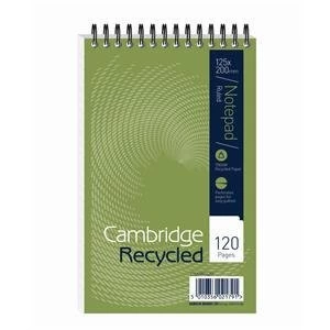 image of Original Oxford N Pad Recycled Shorth Notebook Wirebound Ruled 120 Pages