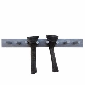 Image of Hadley Reclaimed Wooden Boot and Wellie Wall Rack - Goose Grey - 4 Boot