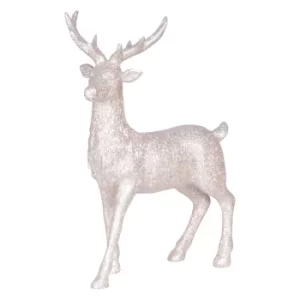 Image of Champagne Glitter Reindeer Christmas Decoration