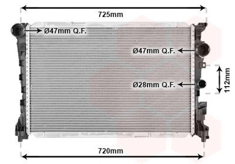 Image of VAN WEZEL Engine radiator VAN WEZEL 30002691