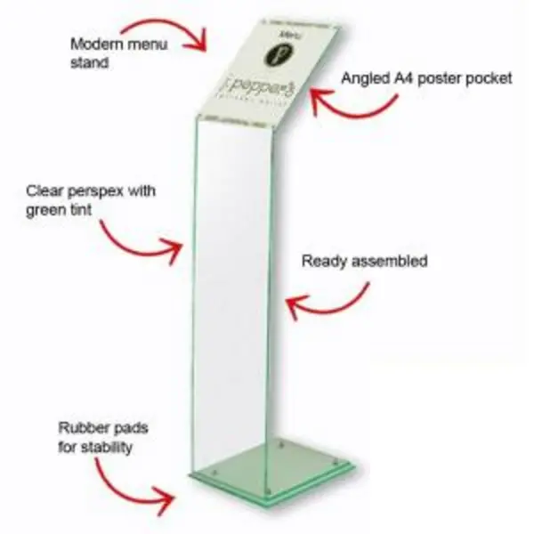 Image of Acrylic Menu Board A4 EXR24891SS