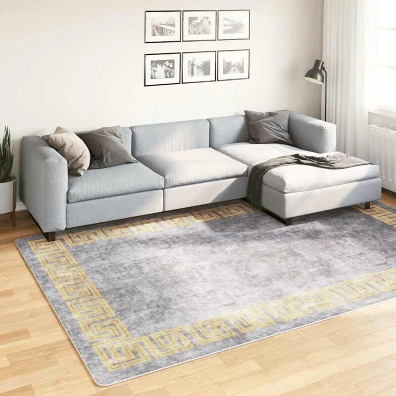 Image of VIDAXL Rug Washable 190x300cm Grey Anti Slip Vidaxl 8720286653722