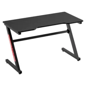 image of HOMCOM Z-Shaped Racing Style Gaming Desk with Cable Management Home Office Black