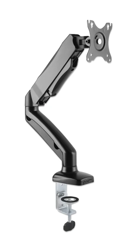 Image of Manhattan Manhattan 462495 Monitor desk mount 43,2cm (17) - 81,3cm (32) Black Portrait, Height-adjustable, Tiltable/rotating, Landscape, Swivelling