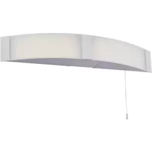 Image of Bathroom Over Mirror Wall Light - 2 x 6W Cool White LED - White Acrylic