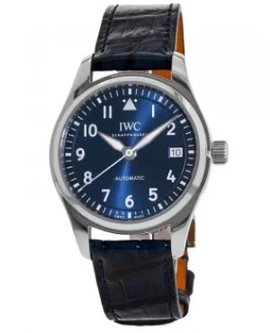 image of IWC Pilot's Automatic Blue Dial Leather Strap Unisex Watch IW324008 IW324008