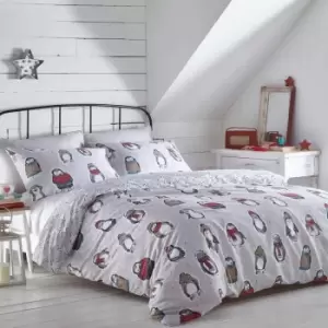 image of Snowy Penguin Duvet Set - Single - TJ Hughes