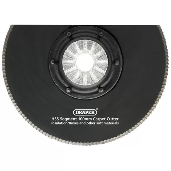 Image of Draper HSS Segment Carpet Cutter 100mm Dia.