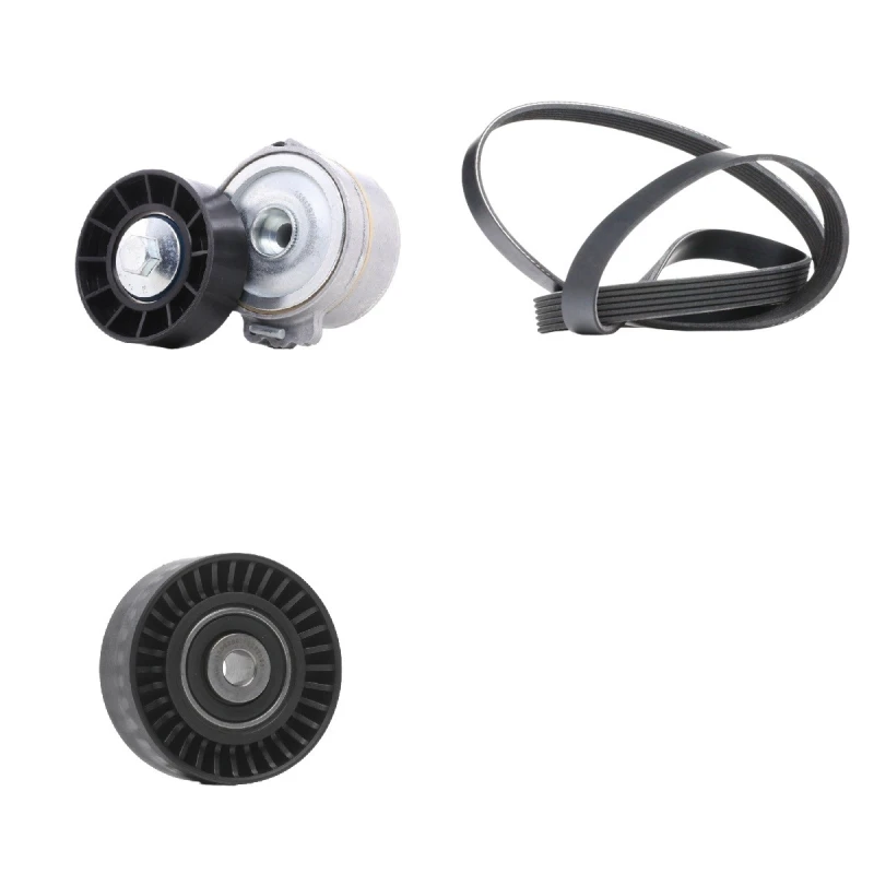 Image of RIDEX 542R0201 V-ribbed belt set Check alternator freewheel clutch & replace if necessary V-Ribbed Belt Set (542)