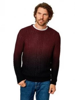 image of Joe Browns Dipped To Perfection Knit - Burgundy Size M Men