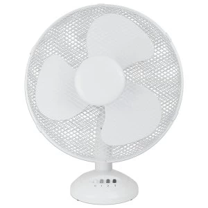 image of Status 12" Oscillating Desk Fan - White